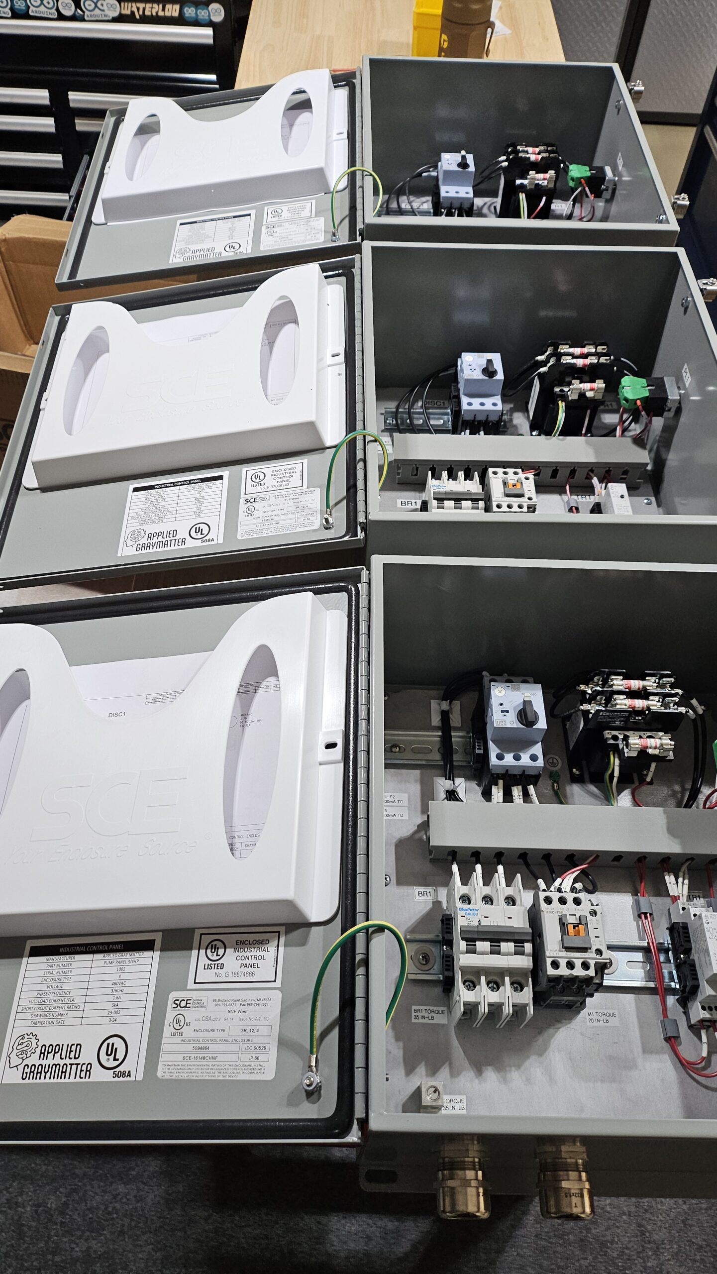 https://appliedgraymatter.com/services/ul-508a/ UL508A Custom Industrial Control Panel Designer and Manufacturer By AppliedGrayMatter.comUL 508A Control Panel Fabrication and Cabinet CertificationBy choosing AGM, you are partnering with a team dedicated to excellence in industrial control panel fabrication. Our UL 508A certification is a testament to our rigorous safety standards, quality craftsmanship, and commitment to providing reliable solutions for your industrial needs. Trust AGM to deliver control panels that prioritize safety and performance, ensuring your operations run smoothly and securely.