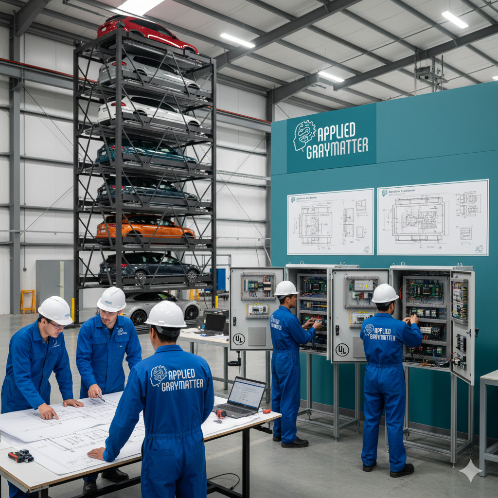 UL508A Custom Control Panel Manufacturer For The Automated Parking Industry By AppliedGrayMatter.com