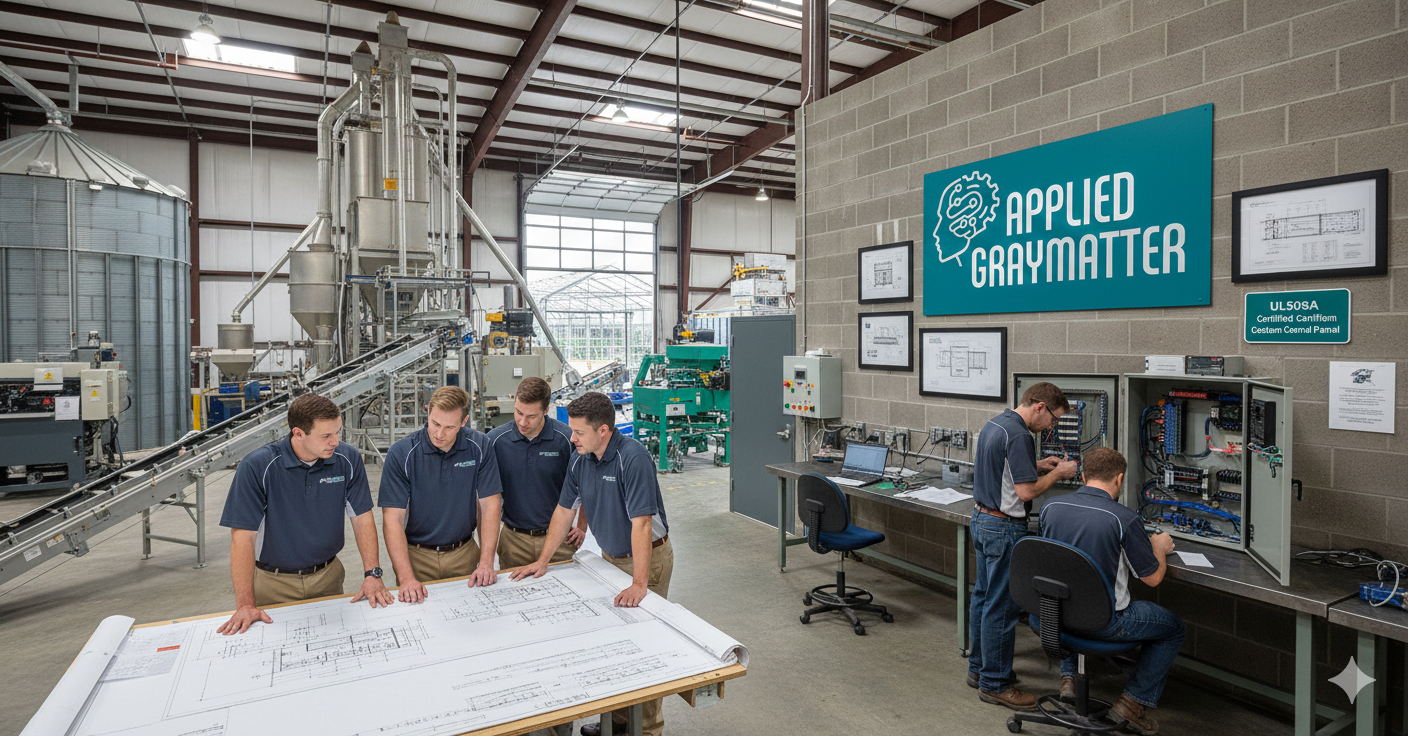 UL508A Custom Control Panel Manufacturer For The Agriculture Industry By AppliedGrayMatter.com