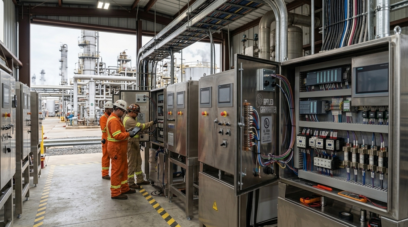 https://appliedgraymatter.com/services/ul-508a-control-panel-fabrication-shop/ https://appliedgraymatter.com/services/ul-508a-control-panel-fabrication-shop/ For Oil and Gas Refineries